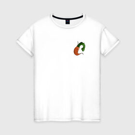 Женская футболка хлопок с принтом Грустная морковка в Новосибирске, 100% хлопок | прямой крой, круглый вырез горловины, длина до линии бедер, слегка спущенное плечо | 