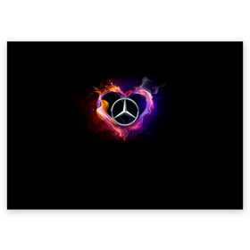 Поздравительная открытка с принтом Mercedes-Benz в Новосибирске, 100% бумага | плотность бумаги 280 г/м2, матовая, на обратной стороне линовка и место для марки
 | Тематика изображения на принте: amg | love mercedes | mercedes | mercedes в сердце | mercedes значок | mercedes лого | mercedes марка | амг | бенц | горящее сердце | лого автомобиля | логотип мерседес | люблю мерседес | мерин | мерс | мерседес | мерседес бенз