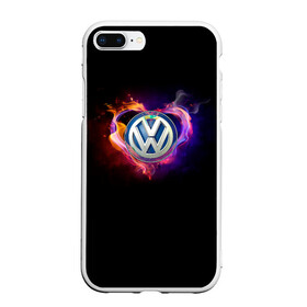 Чехол для iPhone 7Plus/8 Plus матовый с принтом Volkswagen в Новосибирске, Силикон | Область печати: задняя сторона чехла, без боковых панелей | love vw | volkswagen | vw | vw в сердце | vw значок | vw лого | vw марка | vw эмблема | wv | горящее сердце | значок vw | значок фольксваген | лого автомобиля | лого вольцваген | логотип vw | люблю vw | люблю фольксваген