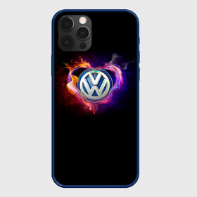 Чехол для iPhone 12 Pro с принтом Volkswagen в Новосибирске, силикон | область печати: задняя сторона чехла, без боковых панелей | love vw | volkswagen | vw | vw в сердце | vw значок | vw лого | vw марка | vw эмблема | wv | горящее сердце | значок vw | значок фольксваген | лого автомобиля | лого вольцваген | логотип vw | люблю vw | люблю фольксваген