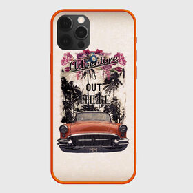 Чехол для iPhone 12 Pro Max с принтом Adventure в Новосибирске, Силикон |  | adventure | белый | винтаж | дизайн | для поездок | за границу | картинка | контраст | креатив | лето | машина | мм | надписи | настроение | новинки | оранжевый | пальмы | путешествие | ретро