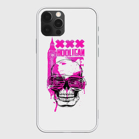 Чехол для iPhone 12 Pro Max с принтом Hooligan в Новосибирске, Силикон |  | англия | арт | башня | биг бен | город | картинка | краска | криминал | лондон | надпись | очки | розовый | улица | хулиган | часы | череп