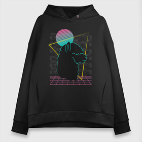 Женское худи Oversize хлопок с принтом Vaporwave Alpaca в Новосибирске, френч-терри — 70% хлопок, 30% полиэстер. Мягкий теплый начес внутри —100% хлопок | боковые карманы, эластичные манжеты и нижняя кромка, капюшон на магнитной кнопке | 80s | 80е | 90s | 90е | cute | gradient | retro | retrowave | style | sun | альпака | вапорвейв | вейпорвейв | геометрия | градиент | дым | животное | животные | лама | мех | милая | овечка | овца | паровая волна | прикол | ретро