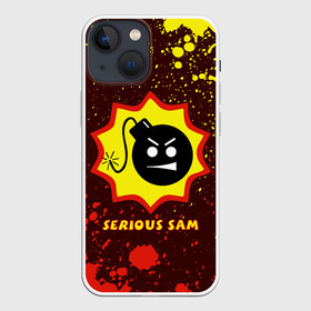 Чехол для iPhone 13 mini с принтом SERIOUS SAM   Крутой Сэм в Новосибирске,  |  | Тематика изображения на принте: croteam | game | games | logo | sam | serious | бомба | бомбочка | игра | игры | крутой | лого | логотип | логотипы | серьезный | символ | символы | сэм