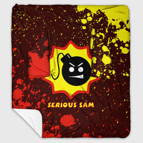 Плед с рукавами с принтом SERIOUS SAM Крутой Сэм в Новосибирске, 100% полиэстер | Закругленные углы, все края обработаны. Ткань не мнется и не растягивается. Размер 170*145 | croteam | game | games | logo | sam | serious | бомба | бомбочка | игра | игры | крутой | лого | логотип | логотипы | серьезный | символ | символы | сэм