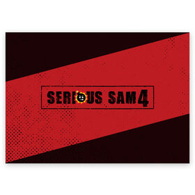 Поздравительная открытка с принтом SERIOUS SAM 4 / Крутой Сэм в Новосибирске, 100% бумага | плотность бумаги 280 г/м2, матовая, на обратной стороне линовка и место для марки
 | 