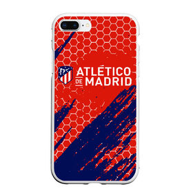 Чехол для iPhone 7Plus/8 Plus матовый с принтом ATLETICO MADRID. в Новосибирске, Силикон | Область печати: задняя сторона чехла, без боковых панелей | 