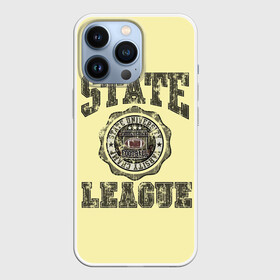 Чехол для iPhone 13 Pro с принтом State League в Новосибирске,  |  | американский футбол | английский | винтаж | зож | логотип | надписи | ретро | спорт | спортивная | старый стиль | сша | текст | тренировки