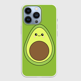 Чехол для iPhone 13 Pro с принтом Авокадо в Новосибирске,  |  | Тематика изображения на принте: avocado | авокадо | зеленый | милый | персонаж | фрукт