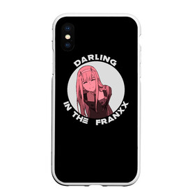 Чехол для iPhone XS Max матовый с принтом DARLING in the FRANXX в Новосибирске, Силикон | Область печати: задняя сторона чехла, без боковых панелей | 002 | 02 | cyber | cyberpunk | darling | franxx | japan | strelizia | two | zero | zerotwo | два | демон | дьявол | зеро | зероту | зеротул | итиго | ичиго | киберпанк | киборг | любимый | меха | милый | ноль | нольдва | робот | стрелиция | ту 