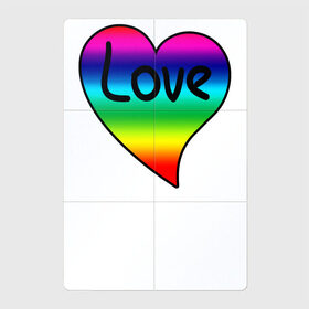 Магнитный плакат 2Х3 с принтом Rainbow Love в Новосибирске, Полимерный материал с магнитным слоем | 6 деталей размером 9*9 см | heart | love is | love you | valentines day | бабушка | валентинка | влюбленные | девушке | жена | лучшая | любимая | люблю | любовь | мама | молодожены | подарок | радуга | радужный | романтика | свадебные | свадьба