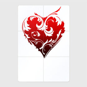 Магнитный плакат 2Х3 с принтом Узорное сердце в Новосибирске, Полимерный материал с магнитным слоем | 6 деталей размером 9*9 см | heart | love is | love you | valentines day | бабушка | валентинка | влюбленные | девушке | жена | лучшая | любимая | люблю | любовь | мама | молодожены | подарок | романтика | свадебные | свадьба | сердечки | сердечко
