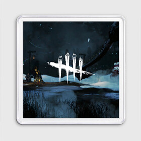 Магнит 55*55 с принтом Dead by Daylight. в Новосибирске, Пластик | Размер: 65*65 мм; Размер печати: 55*55 мм | Тематика изображения на принте: dbd | dead by daylight | esport | games | survival horror | дбд | дед бай дейлайт | игроки | игролюбители | игроманы | игры | киберспорт | мертвы к рассвету