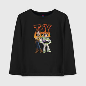 Детский лонгслив хлопок с принтом Toy Story в Новосибирске, 100% хлопок | круглый вырез горловины, полуприлегающий силуэт, длина до линии бедер | buzz lightyear | disney | pixar | toy story | vdkimel | woody | базз лайтер | вуди | дисней | история игрушек | пиксар