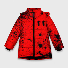 Зимняя куртка для девочек 3D с принтом MARILYN MANSON М МЭНСОН в Новосибирске, ткань верха — 100% полиэстер; подклад — 100% полиэстер, утеплитель — 100% полиэстер. | длина ниже бедра, удлиненная спинка, воротник стойка и отстегивающийся капюшон. Есть боковые карманы с листочкой на кнопках, утяжки по низу изделия и внутренний карман на молнии. 

Предусмотрены светоотражающий принт на спинке, радужный светоотражающий элемент на пуллере молнии и на резинке для утяжки. | logo | manson | marilyn | music | rock | группа | лого | логотип | логотипы | менсон | мерилин | мерлин | музыка | мэнсон | мэрилин | рок | символ