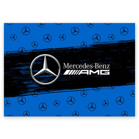 Поздравительная открытка с принтом MERCEDES / МЕРСЕДЕС в Новосибирске, 100% бумага | плотность бумаги 280 г/м2, матовая, на обратной стороне линовка и место для марки
 | amg | auto | bens | benz | logo | merc | mercedes | mercedes benz | mersedes | moto | star | vthctltc | авто | амг | бенц | звезда | класс | лого | логотип | мерин | мерс | мерседес | мерседес бенц | мото | символ | символы | ьуксувуы