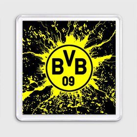 Магнит 55*55 с принтом BORUSSIA. в Новосибирске, Пластик | Размер: 65*65 мм; Размер печати: 55*55 мм | borussia | fc | football | football club | sport | боруссия | спорт | спортивные | униформа | фирменные цвета | фк | футбол | футбольный клуб