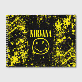 Альбом для рисования с принтом Nirvana в Новосибирске, 100% бумага
 | матовая бумага, плотность 200 мг. | music | nirvana | rock | smile | американская рок группа | гранж | известные личности | крист новоселич | курт кобейн | музыка | музыканты | нирвана | панк рок | певцы | рок | смайл | хард рок | хэви металл