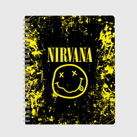 Тетрадь с принтом Nirvana в Новосибирске, 100% бумага | 48 листов, плотность листов — 60 г/м2, плотность картонной обложки — 250 г/м2. Листы скреплены сбоку удобной пружинной спиралью. Уголки страниц и обложки скругленные. Цвет линий — светло-серый
 | music | nirvana | rock | smile | американская рок группа | гранж | известные личности | крист новоселич | курт кобейн | музыка | музыканты | нирвана | панк рок | певцы | рок | смайл | хард рок | хэви металл