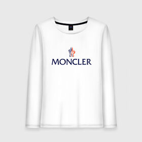 Женский лонгслив хлопок с принтом MONCLER в Новосибирске, 100% хлопок |  | Тематика изображения на принте: mancler | mankler | moncler | monkler | манклер | мода | монклер | тренд | хайповый | шмот