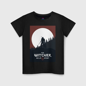 Детская футболка хлопок с принтом The Witcher, Wild Hunt, Геральд, Ведьмак. в Новосибирске, 100% хлопок | круглый вырез горловины, полуприлегающий силуэт, длина до линии бедер | the witcher | wild hunt | ведьмак. | геральд