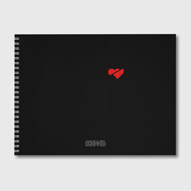 Альбом для рисования с принтом Любовь в Новосибирске, 100% бумага
 | матовая бумага, плотность 200 мг. | любовь | надписи | неформал | панк | рок | седечко | сердце