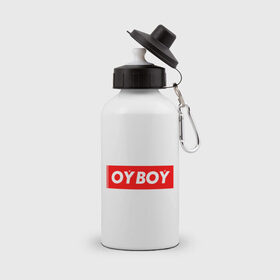 Бутылка спортивная с принтом oyboy в Новосибирске, металл | емкость — 500 мл, в комплекте две пластиковые крышки и карабин для крепления | казахи | ойбой | сабуров | чбд | что было дальше | щербаков | юмор