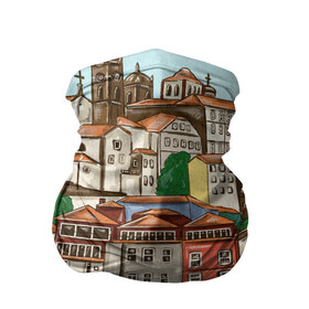 Бандана-труба 3D с принтом Порту, Португалия, домики в Новосибирске, 100% полиэстер, ткань с особыми свойствами — Activecool | плотность 150‒180 г/м2; хорошо тянется, но сохраняет форму | city | old town | porto | portugal | город | город на холме | городской пейзаж | домики | оранжевые крыши | отпуск | порту | португалия | путешествие | старый город