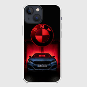 Чехол для iPhone 13 mini с принтом BMW M5 в Новосибирске,  |  | bmw | i8 | m5 | motorsport | x7 | бмв | бмв м5 | бумер | бэха | кар | машина | спорткар | супер | тачка
