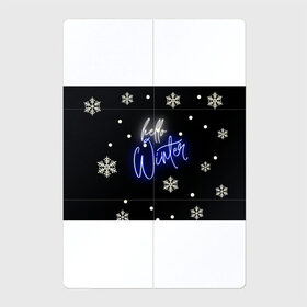 Магнитный плакат 2Х3 с принтом Привет,зима в Новосибирске, Полимерный материал с магнитным слоем | 6 деталей размером 9*9 см | Тематика изображения на принте: белый | декабрь | зима | снег | снежинка | уют | черный