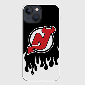 Чехол для iPhone 13 mini с принтом Нью Джерси Девилз в Новосибирске,  |  | devils | hockey | new jersey | new jersey devils | nhl | usa | девилз | нхл | нью джерси | нью джерси девилз | спорт | сша | хоккей | шайба