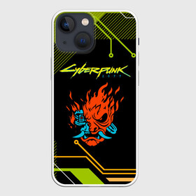 Чехол для iPhone 13 mini с принтом CYBERPUNK 2077. в Новосибирске,  |  | cd project red | cyberpunk 2077 | keanu reeves | samurai | киану ривз | киберпанк 2077 | самураи