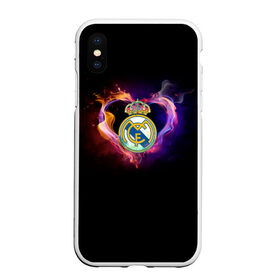 Чехол для iPhone XS Max матовый с принтом Real Madrid в Новосибирске, Силикон | Область печати: задняя сторона чехла, без боковых панелей | Тематика изображения на принте: football club | futbol club | real | real madrid | real madrid club | люблю футбол | реал | реал мадрид | сантьяго бернабеу | сливочные | фанат | фк реал мадрид | форма | форма игроков | футбол | футбольный клуб