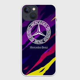 Чехол для iPhone 13 с принтом Mercedes Benz в Новосибирске,  |  | benz | mercedes | mercedes benz | sport | абстракция | бенз | бэнц | линии | лого | логотип | мерс | мерседес | мэрс | мэрседес | спорт