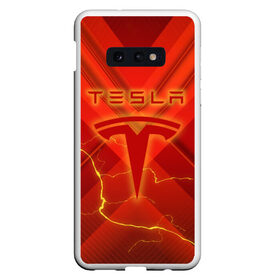 Чехол для Samsung S10E с принтом TESLA в Новосибирске, Силикон | Область печати: задняя сторона чехла, без боковых панелей | Тематика изображения на принте: elon | ilon | motors | musk | tesla | илон | маск | машина | моторс | тачка | тесла | электрокар