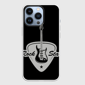 Чехол для iPhone 13 Pro с принтом Рок звезда в Новосибирске,  |  | гитара | звезда | медиатор | ретро стиль | рок | рок звезда | электрогитара.