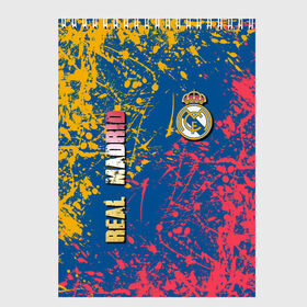 Скетчбук с принтом Real Madrid в Новосибирске, 100% бумага
 | 48 листов, плотность листов — 100 г/м2, плотность картонной обложки — 250 г/м2. Листы скреплены сверху удобной пружинной спиралью | Тематика изображения на принте: football club | futbol club | real | real madrid | real madrid club | люблю футбол | реал | реал мадрид | сантьяго бернабеу | сливочные | фанат | фк реал мадрид | форма | форма игроков | футбол | футбольный клуб