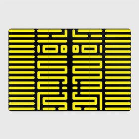 Магнитный плакат 3Х2 с принтом полосы, линии, узор, в Новосибирске, Полимерный материал с магнитным слоем | 6 деталей размером 9*9 см | жёлтый | киберпанк | линии | орнамент | полосы | узор | футуризм