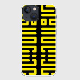 Чехол для iPhone 13 mini с принтом полосы, линии,  узор, в Новосибирске,  |  | жёлтый | киберпанк | линии | орнамент | полосы | узор | футуризм