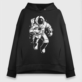 Женское худи Oversize хлопок с принтом Space american football в Новосибирске, френч-терри — 70% хлопок, 30% полиэстер. Мягкий теплый начес внутри —100% хлопок | боковые карманы, эластичные манжеты и нижняя кромка, капюшон на магнитной кнопке | american football | astronaut | ball | gamer | space | sport | star | американский футбол | игрок | космонавт | космос | спорт