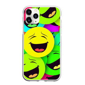 Чехол для iPhone 11 Pro Max матовый с принтом смайлы, улыбки, разноцветный, в Новосибирске, Силикон |  | Тематика изображения на принте: разноцветный | смайлы | улыбки | эмоции