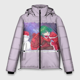 Мужская зимняя куртка 3D с принтом Новогодняя Тацумаки в Новосибирске, верх — 100% полиэстер; подкладка — 100% полиэстер; утеплитель — 100% полиэстер | длина ниже бедра, свободный силуэт Оверсайз. Есть воротник-стойка, отстегивающийся капюшон и ветрозащитная планка. 

Боковые карманы с листочкой на кнопках и внутренний карман на молнии. | 