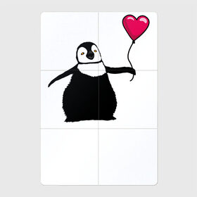 Магнитный плакат 2Х3 с принтом Пингвин с шариком в Новосибирске, Полимерный материал с магнитным слоем | 6 деталей размером 9*9 см | Тематика изображения на принте: love is | valentines day | валентина | влюбленный | воздушный шарик | девочкам | девушке | зима | зимние | игрушка | ласты | лучшая | любимая | люблю | любовь | марта | милый | няшный | пингвин | плюшевый | подарок