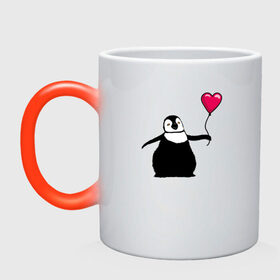 Кружка хамелеон с принтом Пингвин с шариком в Новосибирске, керамика | меняет цвет при нагревании, емкость 330 мл | love is | valentines day | валентина | влюбленный | воздушный шарик | девочкам | девушке | зима | зимние | игрушка | ласты | лучшая | любимая | люблю | любовь | марта | милый | няшный | пингвин | плюшевый | подарок