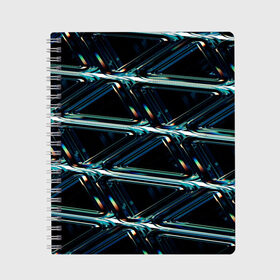 Тетрадь с принтом геометрический, треугольники, в Новосибирске, 100% бумага | 48 листов, плотность листов — 60 г/м2, плотность картонной обложки — 250 г/м2. Листы скреплены сбоку удобной пружинной спиралью. Уголки страниц и обложки скругленные. Цвет линий — светло-серый
 | 