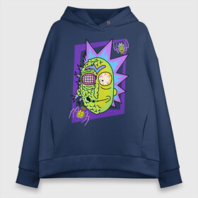 Женское худи Oversize хлопок с принтом Rick & Morty Рик в Новосибирске, френч-терри — 70% хлопок, 30% полиэстер. Мягкий теплый начес внутри —100% хлопок | боковые карманы, эластичные манжеты и нижняя кромка, капюшон на магнитной кнопке | halloween | morty | morty smith | portal | rick | rick and morty | rick sanchez | sanchez | smith | turner | морти | морти смит | портал | рик | рик и морти | рик санчез | санчез | смит | хэллоуин