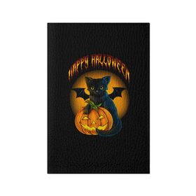 Обложка для паспорта матовая кожа с принтом Хэллоуин в Новосибирске, натуральная матовая кожа | размер 19,3 х 13,7 см; прозрачные пластиковые крепления | halloween | happy | happy halloween | вампир | зубы | луна | полнолуние | праздник | праздник хэллоуин | тыква | хэллоуин