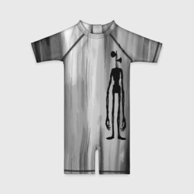 Детский купальный костюм 3D с принтом Сиреноголовый в Новосибирске, Полиэстер 85%, Спандекс 15% | застежка на молнии на спине | horror | siren head | zombie | великан | гигант | гуманоид | демон | зверь | зомби | инопланетянин | кости | мистика | монстр | нло | пришелец | сирена | сиреноголовый | скелет | страшный | существа | титан | триллер