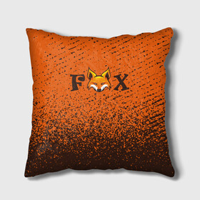 Подушка 3D с принтом FOX в Новосибирске, наволочка – 100% полиэстер, наполнитель – холлофайбер (легкий наполнитель, не вызывает аллергию). | состоит из подушки и наволочки. Наволочка на молнии, легко снимается для стирки | animals | fox | foxes | foxy | ginger | животные | лис | лиса | лисенок | лисий | лисица | лисицы | лисичка | лисички | лисы | лисята | оранжевый