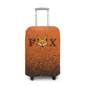 Чехол для чемодана 3D с принтом FOX в Новосибирске, 86% полиэфир, 14% спандекс | двустороннее нанесение принта, прорези для ручек и колес | animals | fox | foxes | foxy | ginger | животные | лис | лиса | лисенок | лисий | лисица | лисицы | лисичка | лисички | лисы | лисята | оранжевый